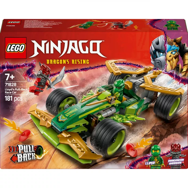 LEGO statybų rinkinys NINJAGO Lloyd's Action Speedster 71828, 181 detalė, 2 mini figūrėlės, amžius 7+