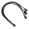 PWM ventiliatoriaus skirstytuvo kabelis Kolink PGW-AC-KOL-112 — 1-į-3, 35 cm pintas, juodas
