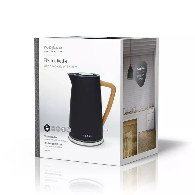 Elektrinis virdulys Nedis KAWK510EBK 1,7 L 2200 W Juodas