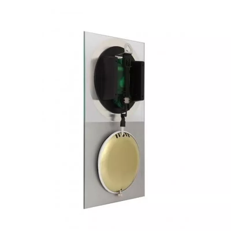 NeXtime klok 3028 OP Laikrodis, 16x30.2 cm, Sieninis, Stiklas, Sidabrinis