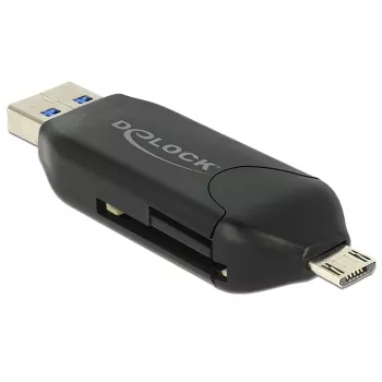 Kortelių skaitytuvas DeLOCK 91734 USB/Micro-USB juodas