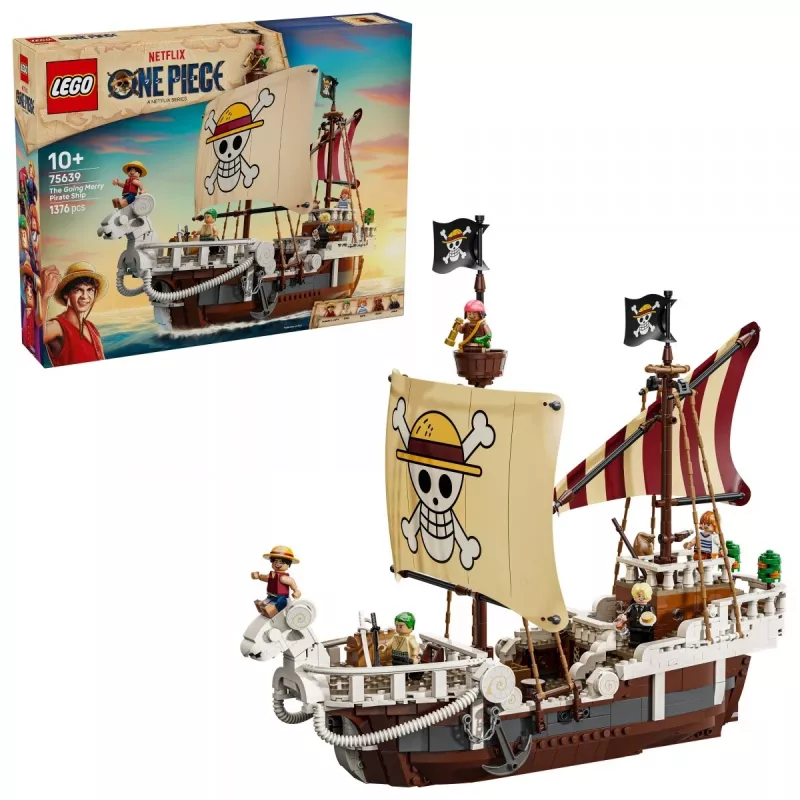 LEGO rinkinys „Going Merry“ piratų laivas 75639 — „One Piece“ plytelių modelis