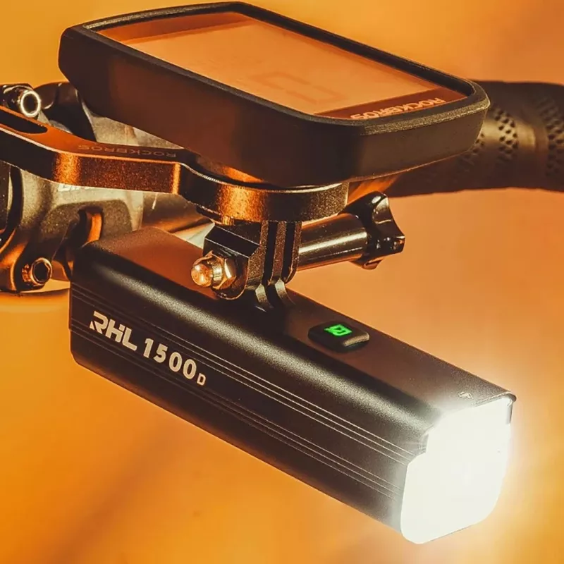 Rockbros RHL1500 priekinis dviračio žibintas spidometrui / GPS