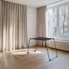Drabužių džiovinimo stovas VILEDA Infinity Flex Ultimate Telescopic — juodas, dengtas aliuminis, 30 m džiovinimo vietos, sulankstomas, ratukai