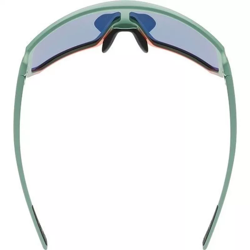 Daugiafunkciniai akiniai UVEX sportstyle 235 — Unisex, pusiau berėmiai, žalia/raudona