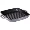 Grill Pan Staub 40511-684-0 kvadratinė 28 cm, tinkama indukcijai, grafito pilkumo