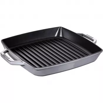 Grill Pan Staub 40511-684-0 kvadratinė 28 cm, tinkama indukcijai, grafito pilkumo