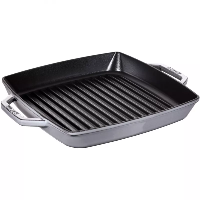 Grill Pan Staub 40511-684-0 kvadratinė 28 cm, tinkama indukcijai, grafito pilkumo