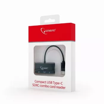 USB-C SDXC / kombinuotas kortelių skaitytuvas / juodas
