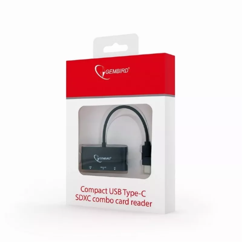 USB-C SDXC / kombinuotas kortelių skaitytuvas / juodas