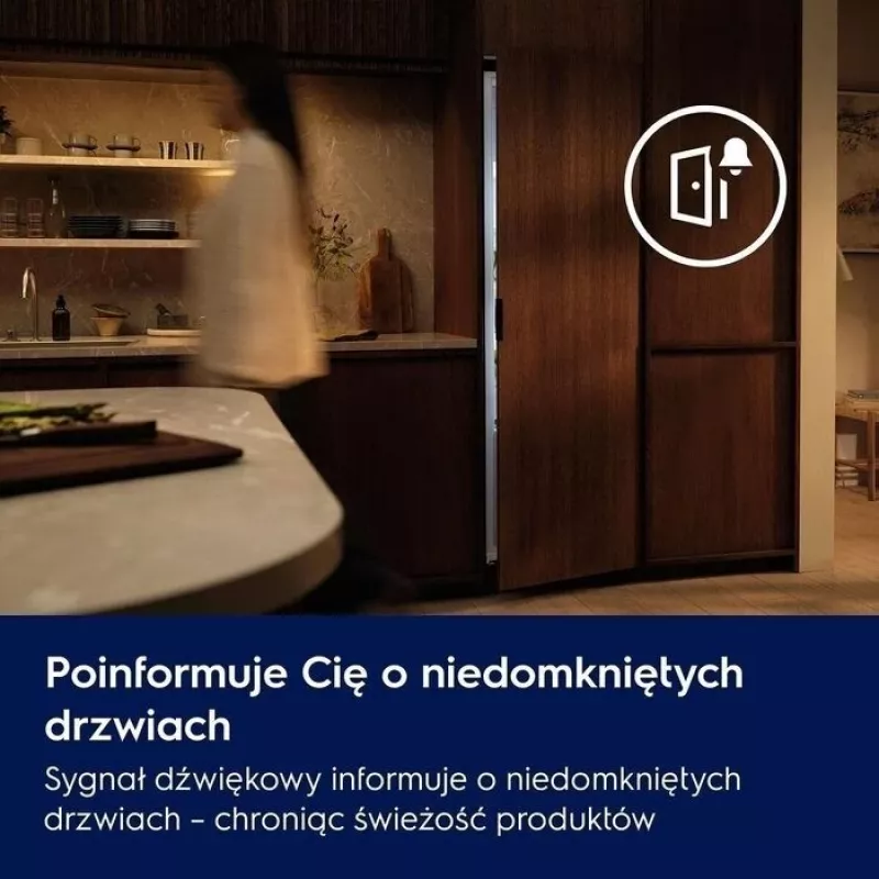 Įmontuojamas šaldytuvas-šaldiklis Electrolux ENS3SE18S — nerūdijantis plienas, viršutinis šaldiklis, atverčiamos durys, energijos klasė E