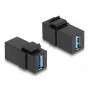 DeLOCK Keystone modulis USB 3.0 A jungtis-į jungtį, juoda, 1:1