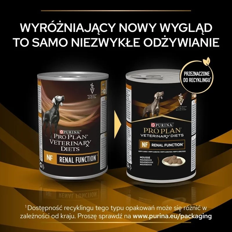 Šlapias šunų maistas PURINA Pro Plan Veterinary Diets NF Renal Function terapinis, kiauliena, 400 g skardinė