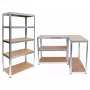 Topeshop Sandėliavimo stelažas G9030 sodo įrankių laikiklis Pastatomas Cinkuotas plienas, MDF
