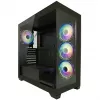 LC-Power Enclosure MidiTower 715B juodas USB3.2/Audio be maitinimo šaltinio SEAMLESS_X (LC-715B-ON)