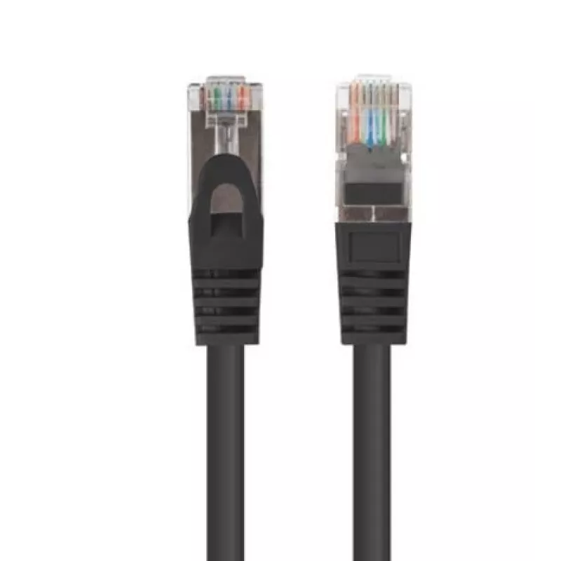 Lanberg Laidas Patch Cat.6 Ftp 0,5 M Juodas Fluke Passato Pakuotė Po 10 Vnt. (F/UTP, CAT6, 0,50m), Tinklo Laidas