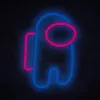 Dekoratyvinė neoninio stiliaus LED šviesa MANTA SNL27BLT Style Neon Lights ASTRONAUT, jungiama prie elektros tinklo, stalinė arba prie sienos tvirtinama LED akcentinė šviesa
