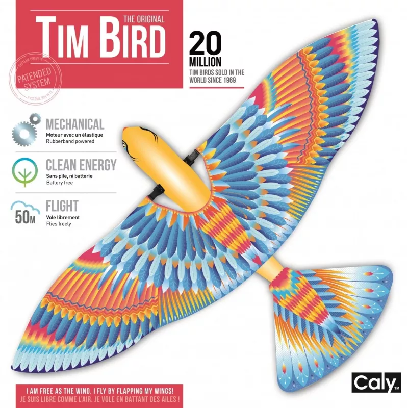 Caly Tim Bird Mechaninis skraidantis paukštis, įvairiaspalvis