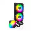 Montech Hyper Flow ARGB 240 mm vientisas skysčio procesoriaus aušintuvas, juodas