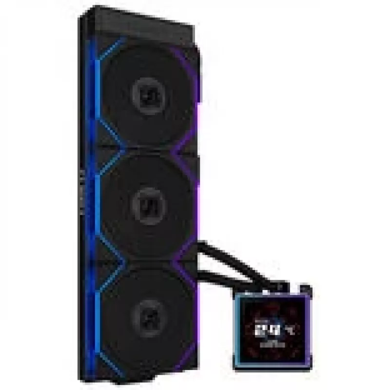 AiO skysčio aušintuvas lian li HydroShift II LCD-S 360mm su RGB ir LCD ekranu