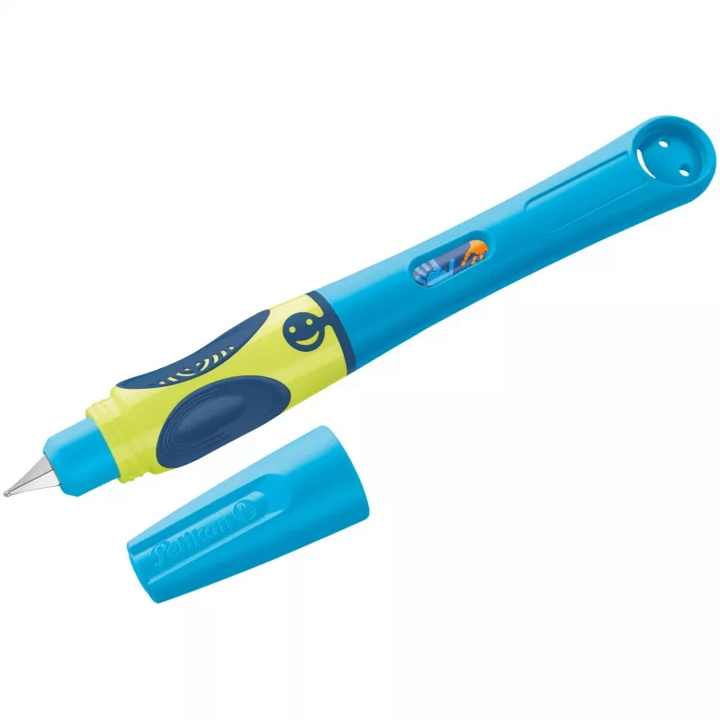 Pelikan griffix® plunksnakotis dešiniarankiams - Neon Fresh Blue - Mėlynas - Užpildymo kasetėmis sistema - Mėlynas - Plastikas - Nerūdijantis plienas - Dešiniarankiams (820363)