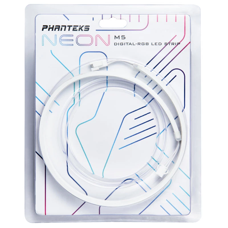 LED juostelė Phanteks PH-NELEDKT_M5_WT01 — universali 550 mm, 5 V, 5,7 W, juoda