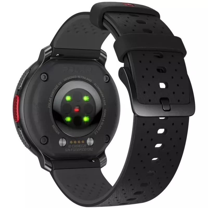 Polar Vantage V3 - Aliuminis - Sportinis laikrodis su dirželiu - Silikonas - Ekranas 3,5 cm (1,39 colio) - 32 GB - Bluetooth - 57 g - Naktinė juoda (900108890)