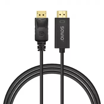 Laidas DisplayPort į HDMI 1,5 m, CL-183 Savio SAVKABELCL-183