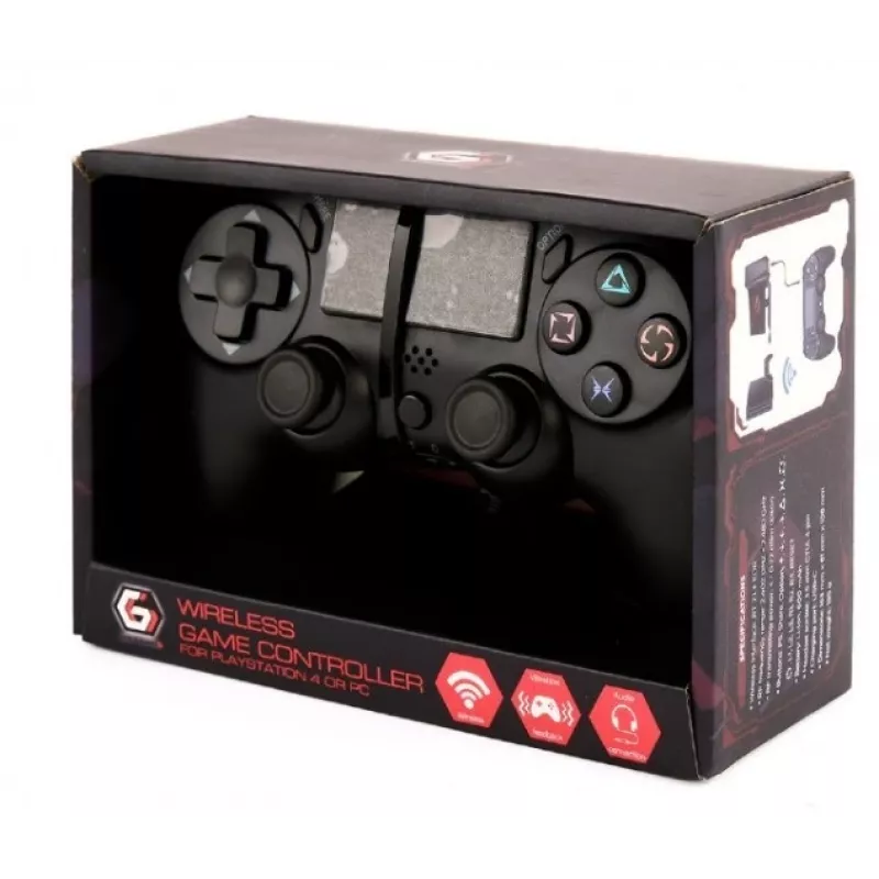 Žaidimų valdiklis GEMBIRD JPD-PS4BT-01-BK belaidis suderinamas su PS4 įvesties įrenginys