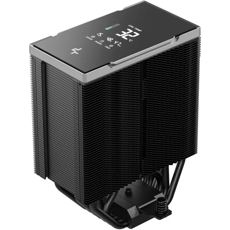Oro aušintuvas DeepCool AK700 Digital NYX, 120 mm ventiliatorius, maks. oro slėgis 5,13 mmH2O, 98×126×157 mm, juodas