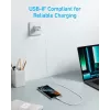 Anker Innovations 322 USB-C į USB-C laidas, nailoninis, 0,9 m, 60 W, baltas - Laidas - Skaitmeniniai/duomenys (A81F5G21)