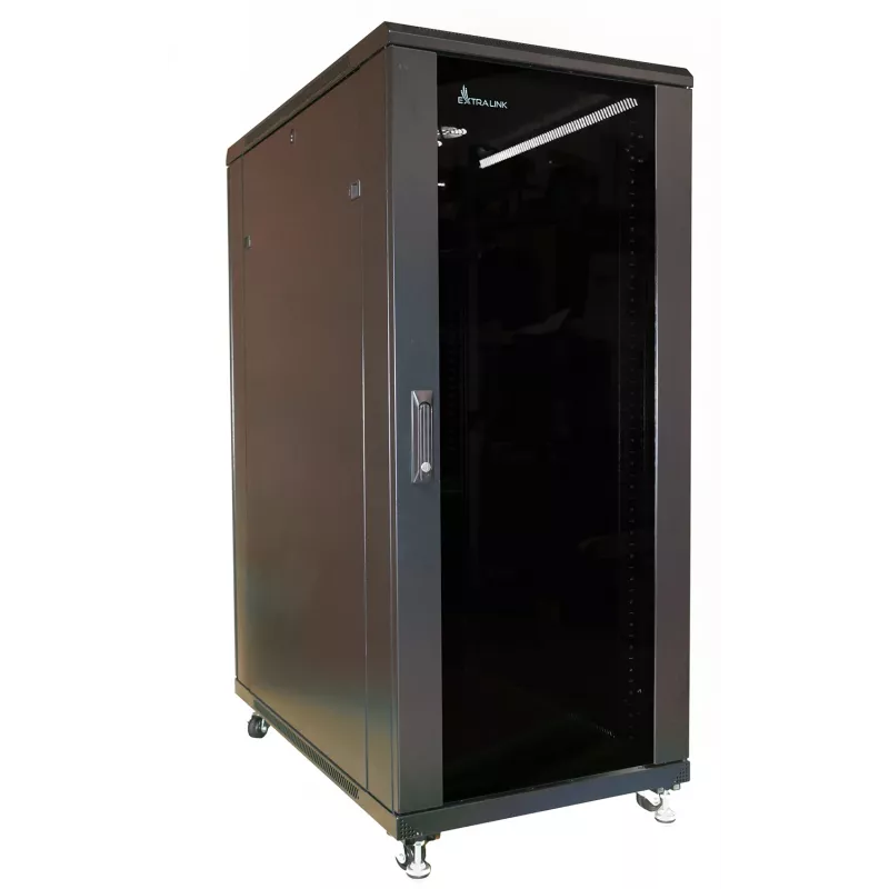 Laisvai pastatoma stelažas Extralink Rackmount cabinet 37U 600x600 Juoda