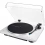 Audio technika su diržine pavara Audio-Technica AT-LP70XBT sidabrinė balta pilnai automatinė