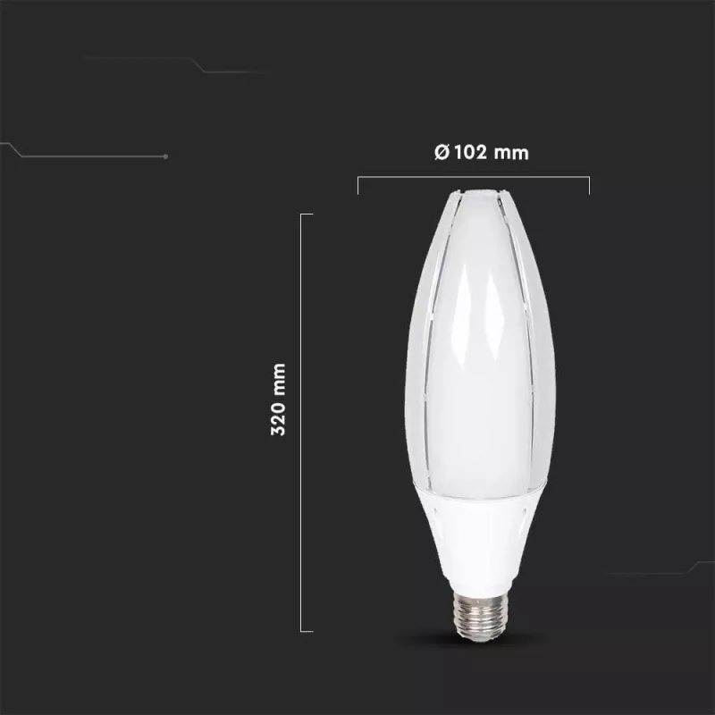 LED lemputė V-TAC VT-260 SAMSUNG CHIP 60W E40 4000K 6500lm (SKU 21187) Balta