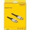DeLOCK DisplayPort laidas 16K 60 Hz 2 m sidabrinis metalinis