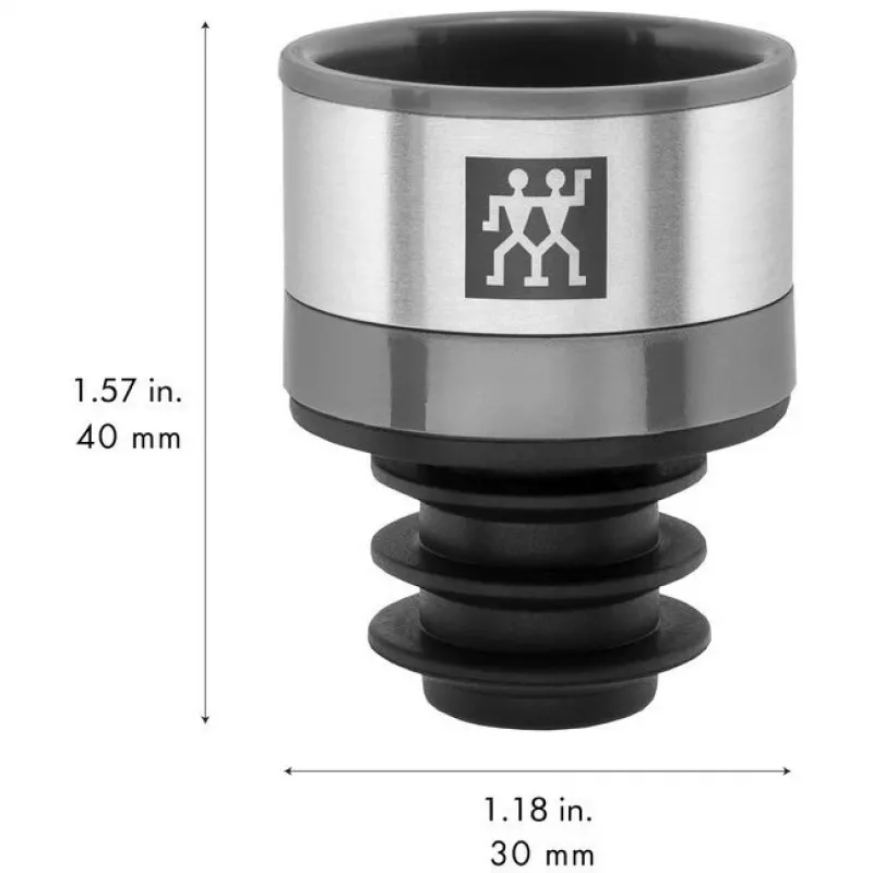 Vyno išsaugojimo pompa ZWILLING Fresh & Save 36802-000-0 — pilka, plastikinė, 40 mm aukštis, 3 cm skersmuo