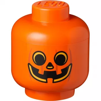 Laikymo dėžė Room Copenhagen LEGO Storage Head Pumpkin didelė oranžinė/juoda