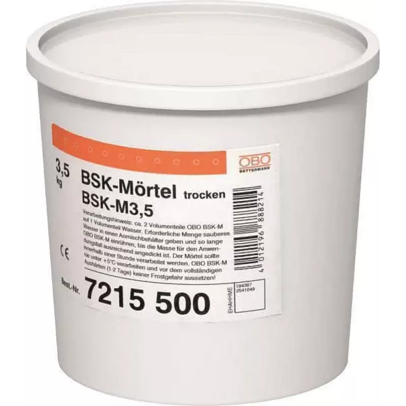 Priešgaisrinis kanalų skiedinys BSK-M 3,5 kg pilkas (7215500)