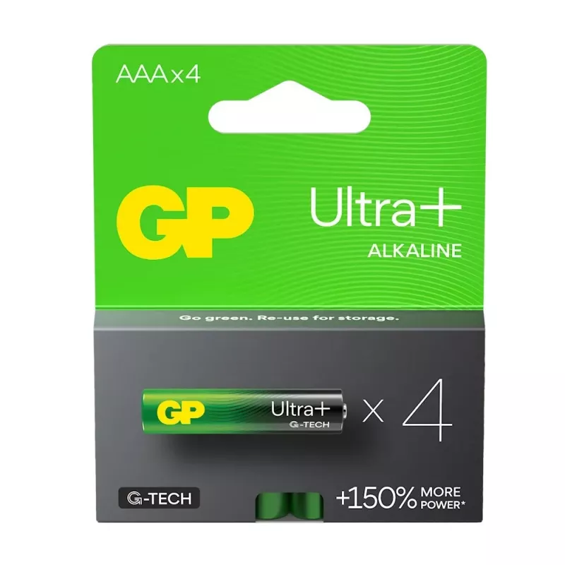 Šarminės baterijos LR03 /AAA GP ULTRA+ 4 vnt.