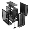 PC korpusas MODECOM VOLCANO EXPANSE T Midi Tower, grūdintas stiklas, USB-C, palaiko micro ATX, GPU iki 430 mm, CPU aušintuvas iki 180 mm, 3x3,5 colio nišos, 2x2,5 colio, juodas