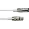 DMX kabelis EUROLITE XLR 3 kontaktų 10 m baltas