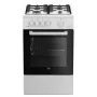 Beko FSG52020FW viryklė Laisvai pastatoma viryklė Dujinė Juoda, Balta