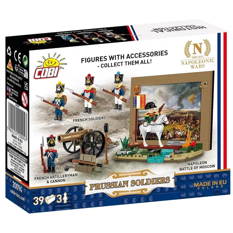 Cobi Prūsijos karių rinkinys — 39 detalės, kolekcionuojamos minifigūrėlės