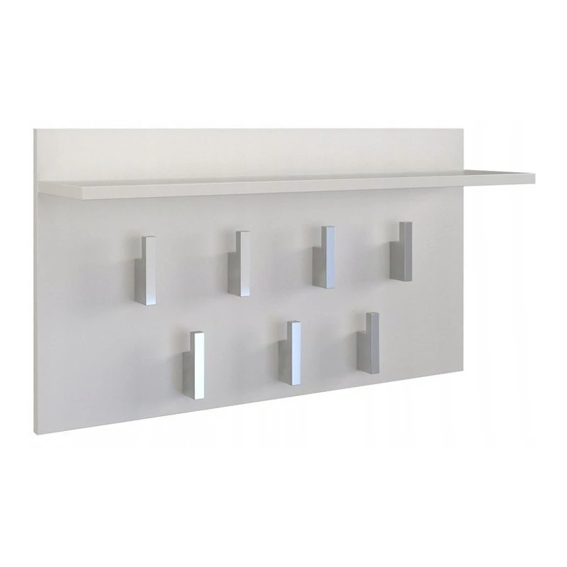Drabužių kabykla Top e shop WIESZAK 2F BIEL MAT, medžio drožlių plokštė, 7 kabliukai, 700×200×400 mm