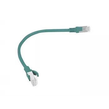 Patch Cord CAT.6 UTP LANBERG PCU6-20CC-0025-G — 0,25 m, RJ-45 vyriškas–vyriškas, CCA, 250 MHz, žalias, 10 vnt. pakuotė