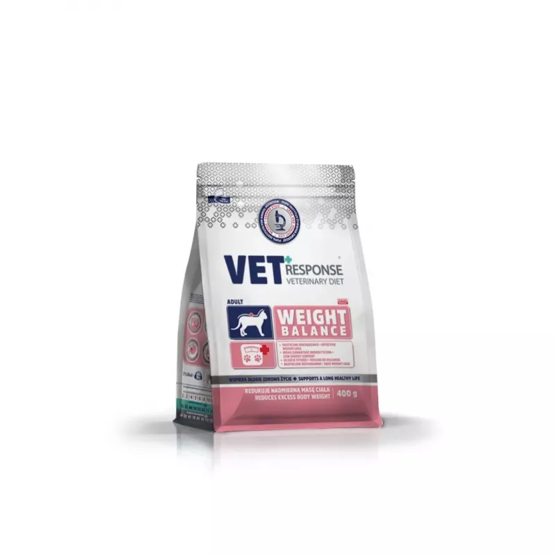VET RESPONSE Svorio balansas - sausas kačių maistas - 400g