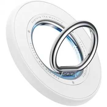 SODI dvipusis magnetinis žiedinis stovas BM-350 baltas, suderinamas su MagSafe