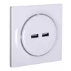 Fibaro Walli N kištukinis lizdas 2x USB baltas