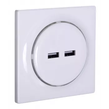 Fibaro Walli N kištukinis lizdas 2x USB baltas