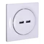 Fibaro Walli N kištukinis lizdas 2x USB baltas